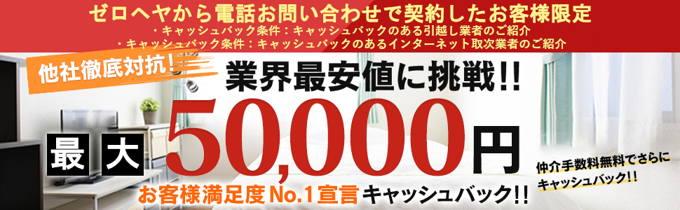 最大５万円キャッシュバック